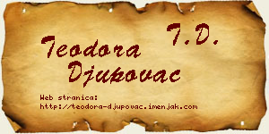 Teodora Đupovac vizit kartica